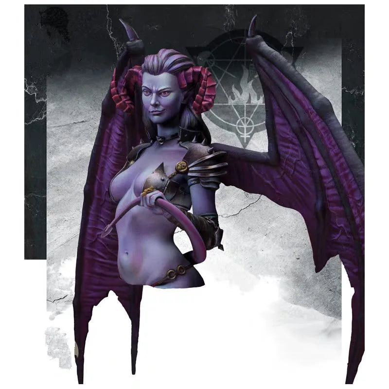 1/12 Succubus Demon, Resin Model Bust Kit, Fantasy Theme, Unassembled and Unpainted