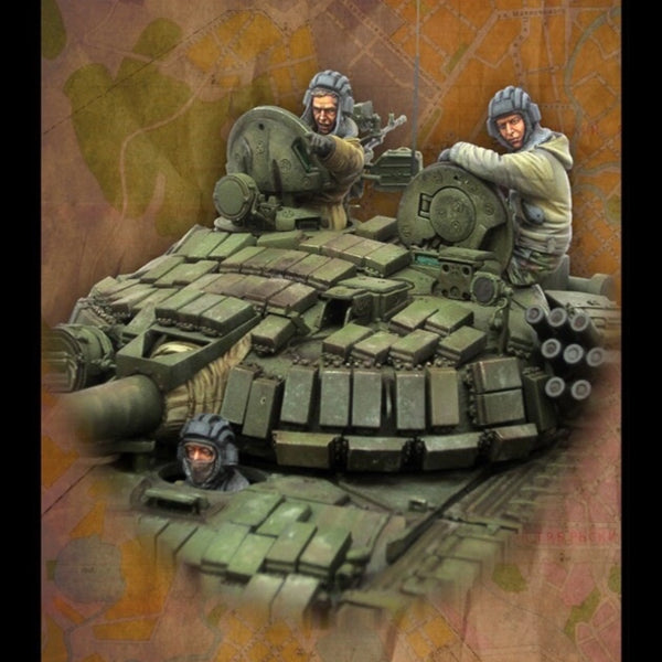 1/35 WWII Soldiers with Fortification, 3 Figures, Resin Model Figure Kit, Unassembled and Unpainted