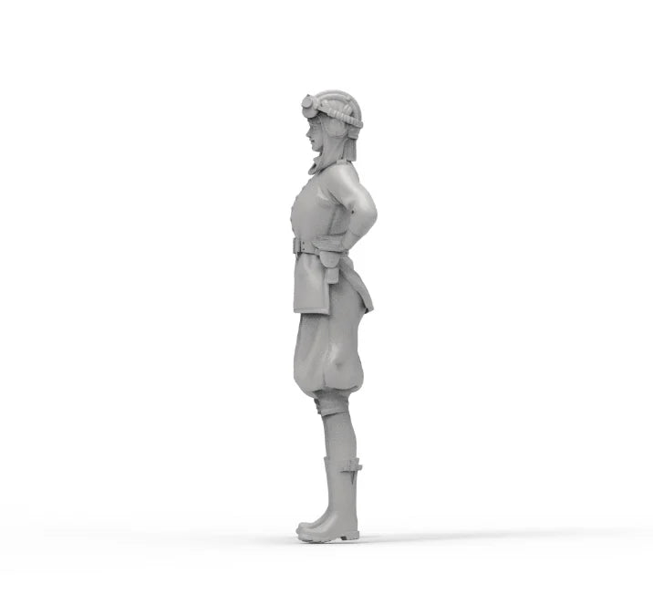 1/35 Female Anime Warrior, Resin Model Figure Kit, Anime Theme, Unassembled and Unpainted