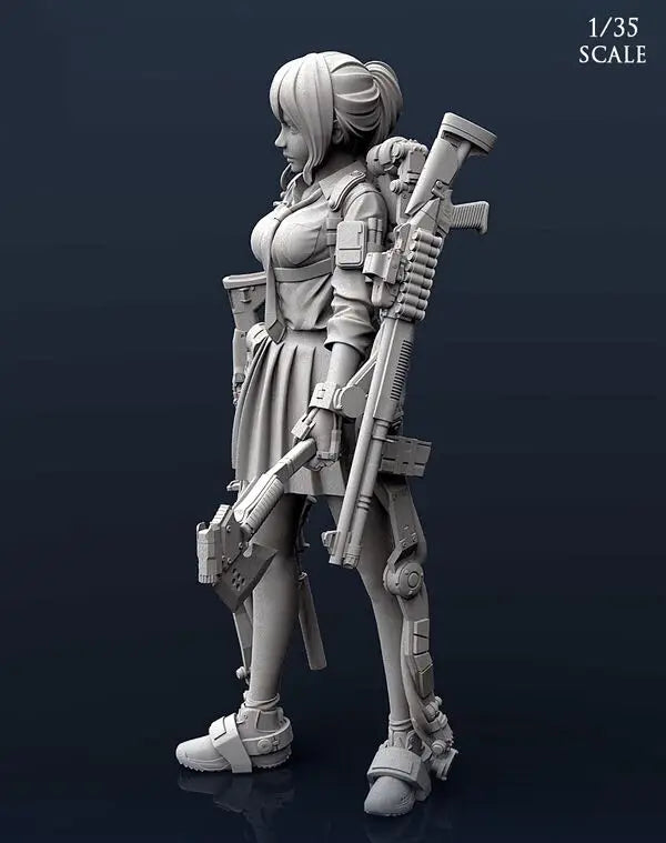 1/35 Soldier, Resin Model Figure Kit, Anime Theme, Unassembled and Unpainted
