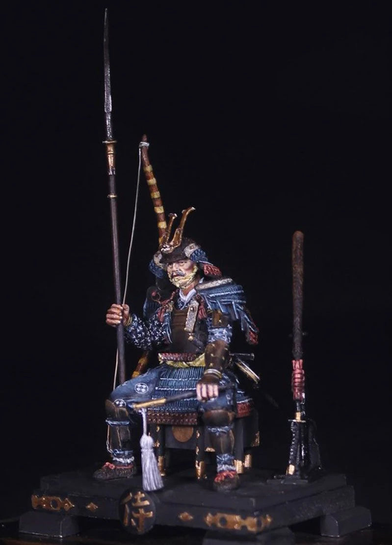 1/32 Medieval Japanese Samurai, Resin Model Figure Kit, Unassembled and Unpainted