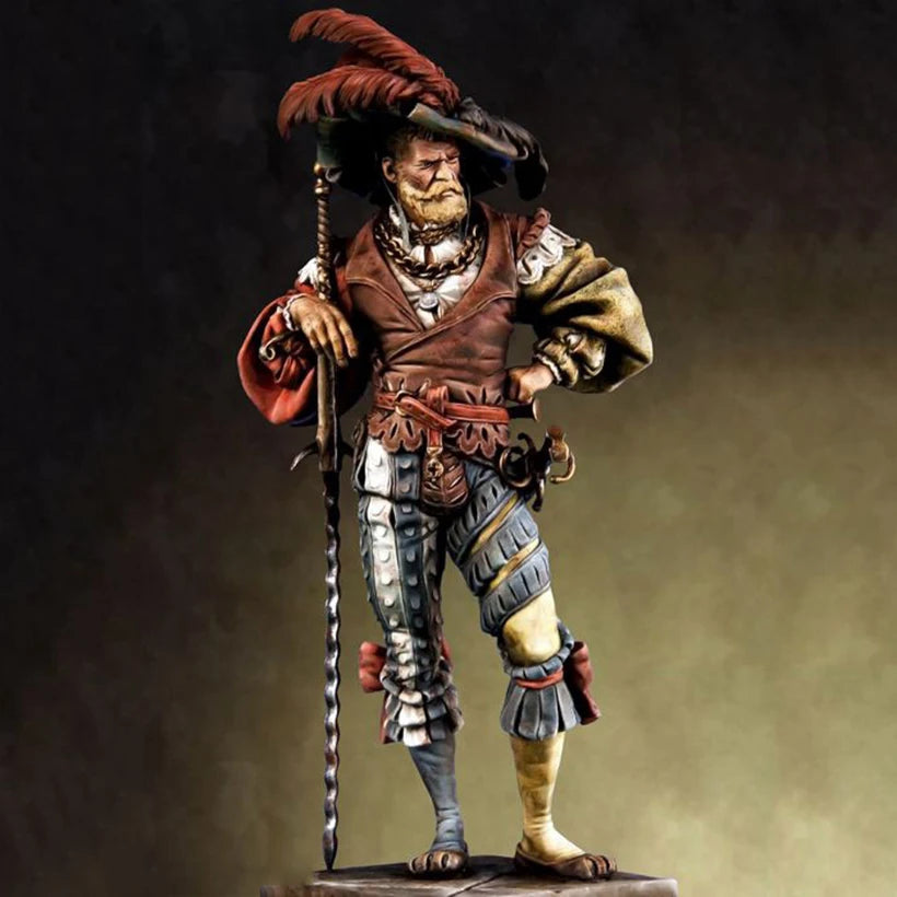 1/18 Napoleonic European Officer, Resin Model Figure Kit, Unassembled and Unpainted