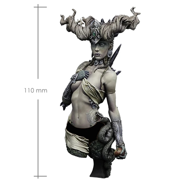 110mm Female Sorceress, Resin Model Bust Kit, Fantasy Theme, Unassembled and Unpainted