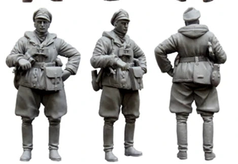 1/35 WWII Soviet Winter Officer, Resin Model Figure Kit, Unassembled and Unpainted