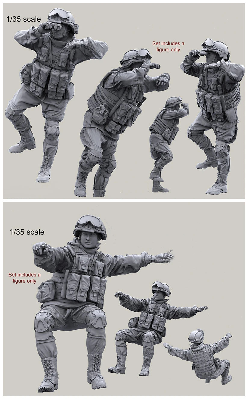 1/35 Modern Russian Tactical Assault Squad, 8 Figures, Resin Model Figure Kit, Unassembled and Unpainted