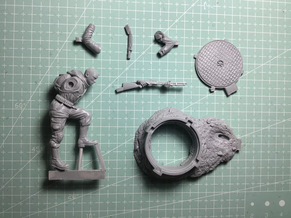 54mm Spaceman, Resin Model Figure Kit, Sci-Fi Theme, Unassembled and Unpainted