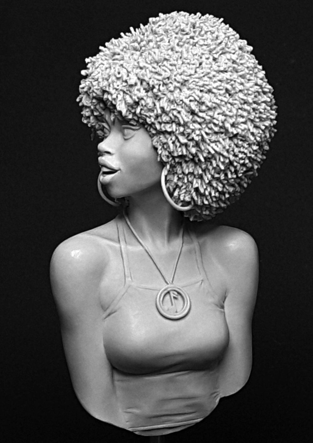 100mm Female Portrait, Resin Model Bust Kit, Unassembled and Unpainted
