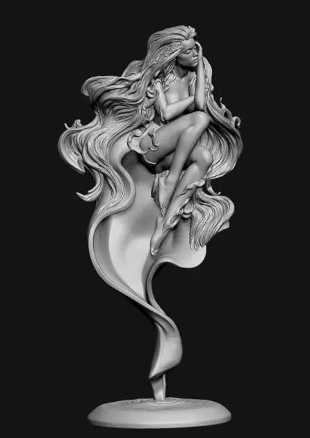 1/24 Fantasy Mermaid, Resin Model Bust Kit, Unassembled and Unpainted