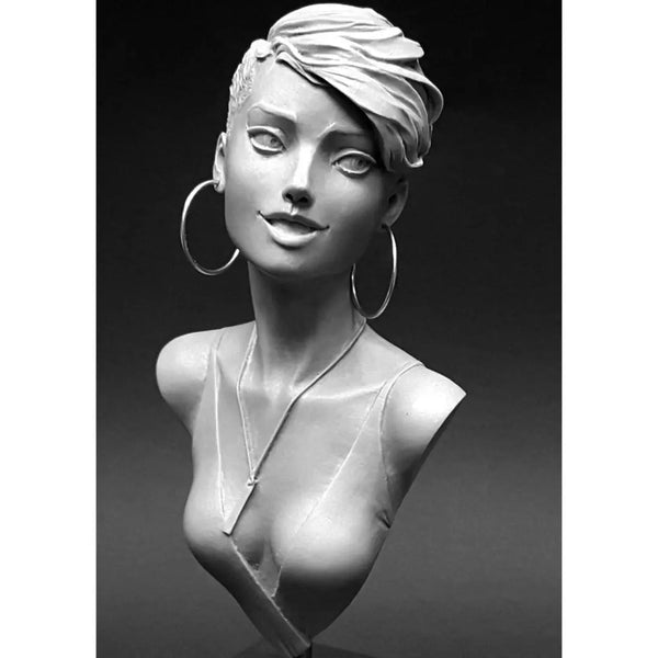 1/9 Female Portrait, Resin Model Bust Kit, Unassembled and Unpainted