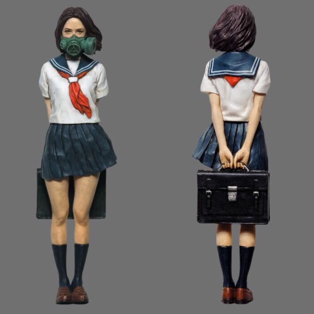 1/35 Masked Schoolgirl Sailor Uniform, Resin Model Figure Kit, Anime Theme, Unassembled and Unpainted