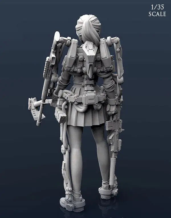1/35 Soldier, Resin Model Figure Kit, Anime Theme, Unassembled and Unpainted