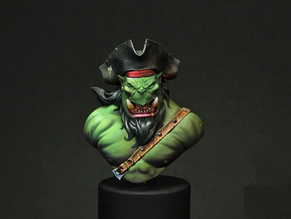 55mm Goblin Pirate, Resin Model Bust Kit, Fantasy Theme, Unassembled and Unpainted