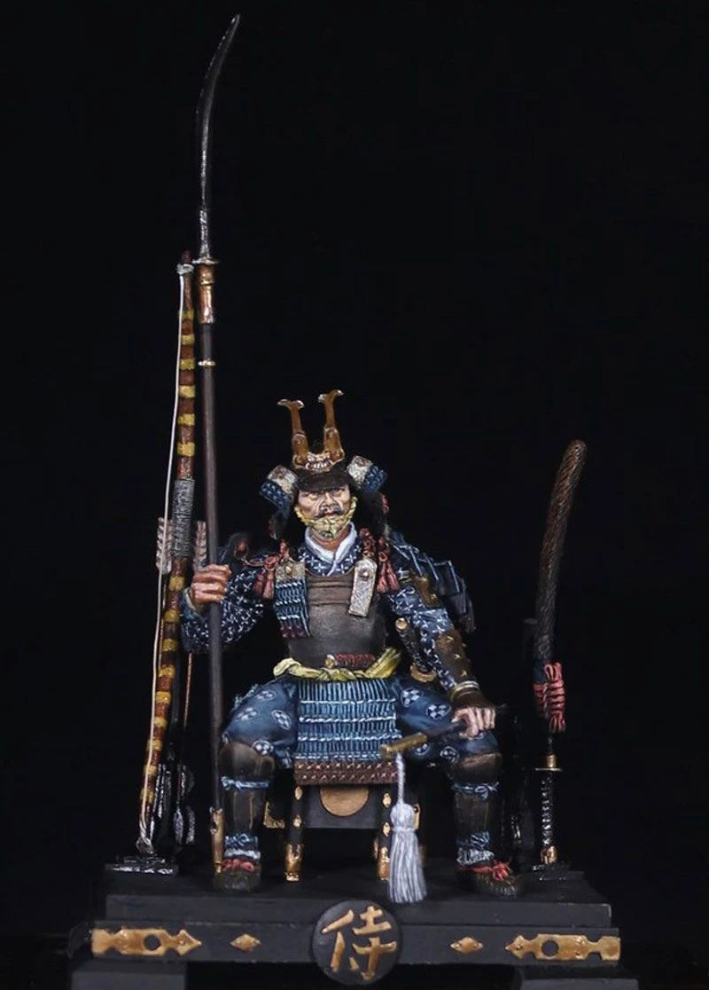 1/32 Medieval Japanese Samurai, Resin Model Figure Kit, Unassembled and Unpainted