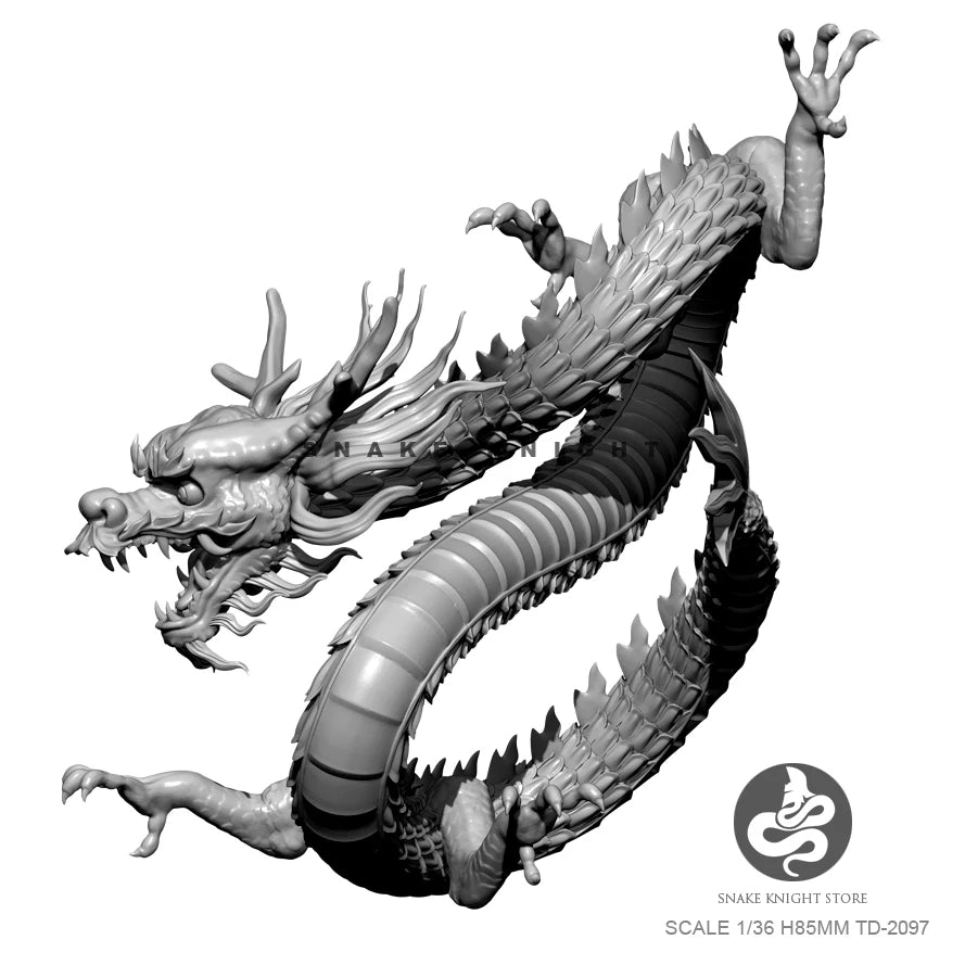 Chinese Dragon, Resin Model Creature Kit, Fantasy Theme, Unassembled and Unpainted