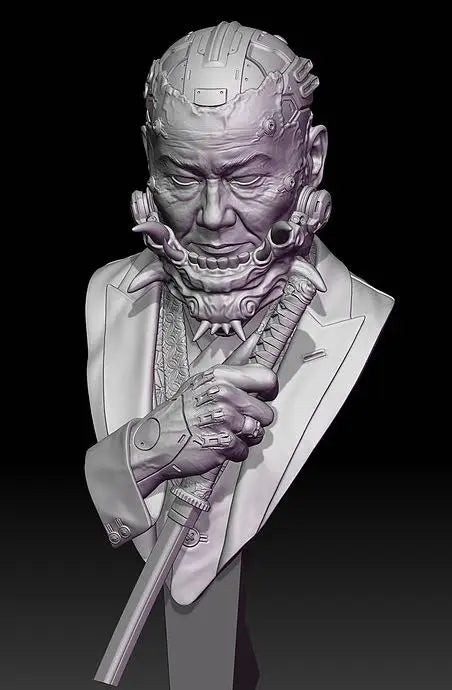 1/10 Aged Warrior Sage, Resin Model Bust Kit, Fantasy Theme, Unassembled and Unpainted