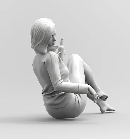 1/35 Anime-Style Female, Resin Model Figure Kit, Unassembled and Unpainted