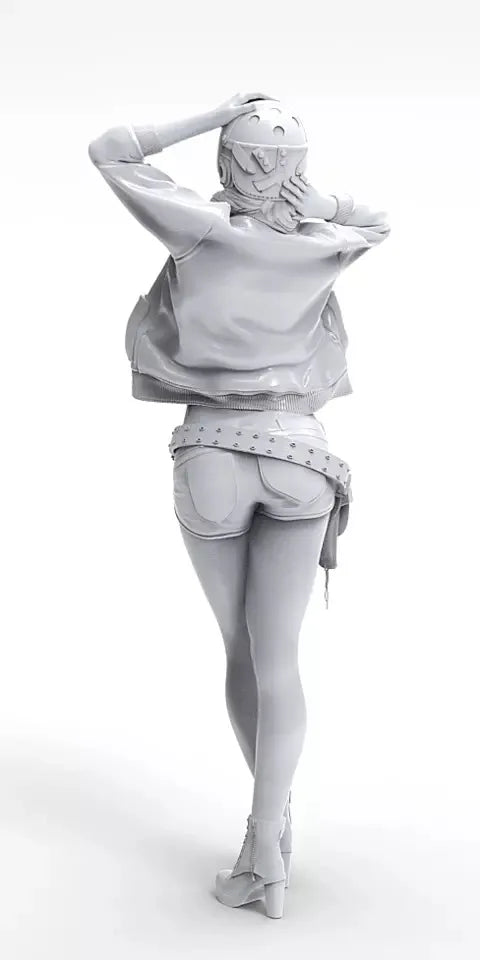 1/35 Modern Anime Female Tactical Operative with Holster, Resin Model Figure Kit, Unassembled and Unpainted