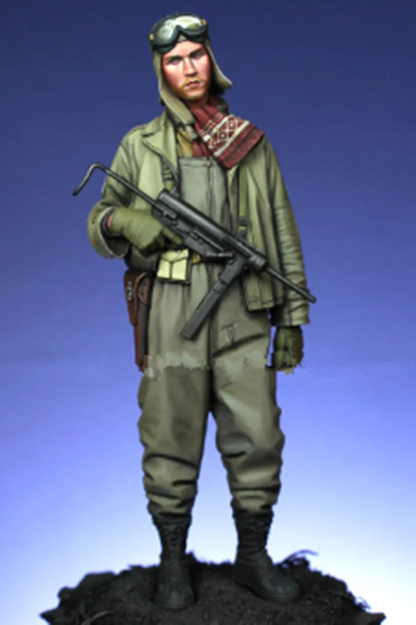 1/16 WWII German Pilot with Flight Goggles, Resin Model Figure Kit, Unassembled and Unpainted