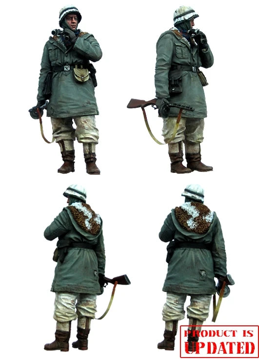 1/35 WWII German Winter Infantryman, Resin Model Figure Kit, Unassembled and Unpainted