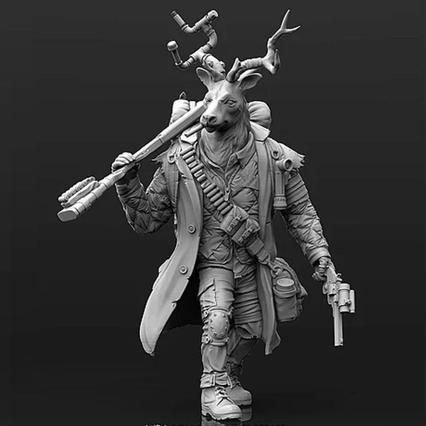 1/24 Deer Humanoid, Resin Model Figure Kit, Fantasy Theme, Unassembled and Unpainted