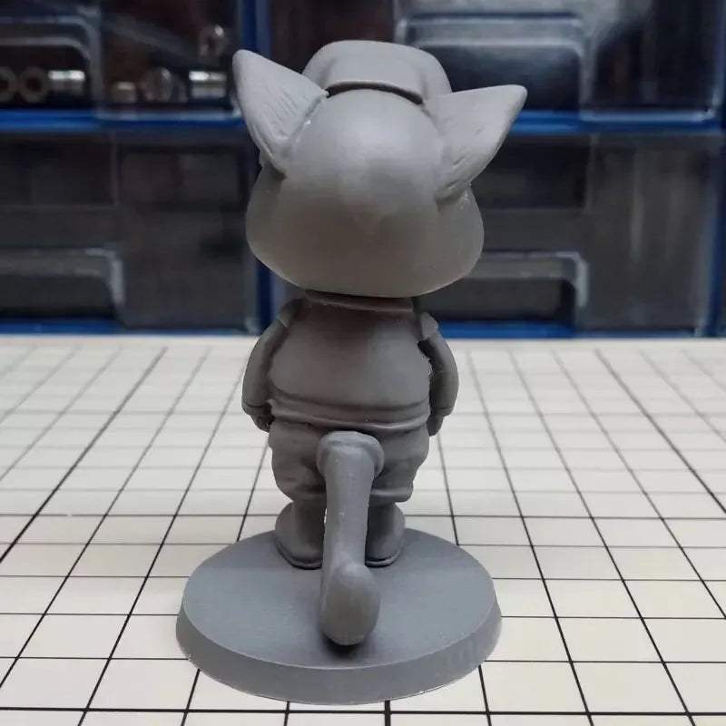 70mm Chibi Animal Character, Resin Model Figure Kit, Anime Theme, Unassembled and Unpainted