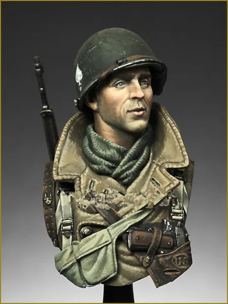 1/10 WWII German Infantry in Pickelhaube, Resin Model Bust Kit, Unassembled and Unpainted