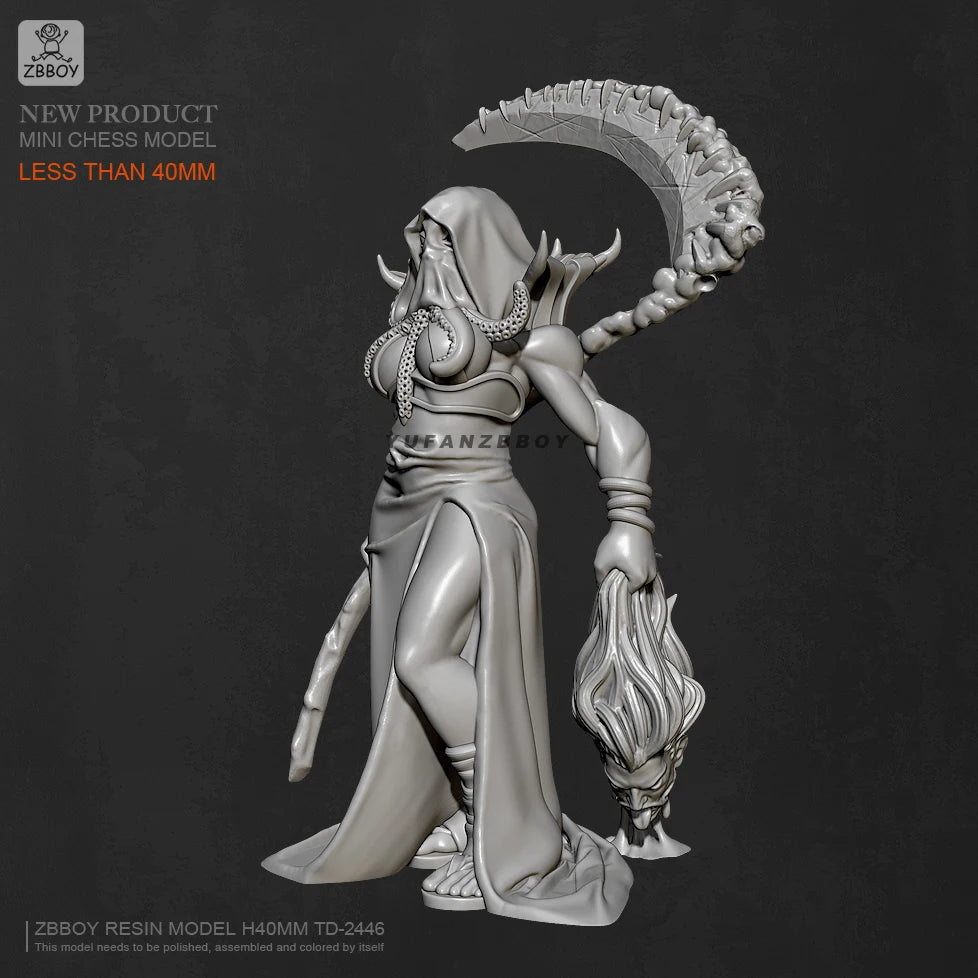 40mm Octopus Woman, Resin Model Figure Kit, Fantasy Theme, Unassembled and Unpainted