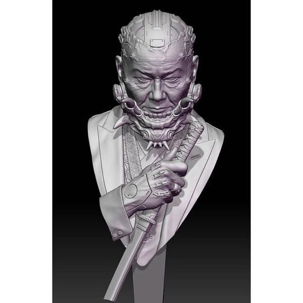 1/10 Aged Warrior Sage, Resin Model Bust Kit, Fantasy Theme, Unassembled and Unpainted