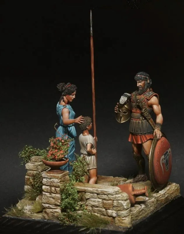 1/32 Ancient Greek/Roman Warriors, 3 Figures, Resin Model Figure Kit, Unassembled and Unpainted