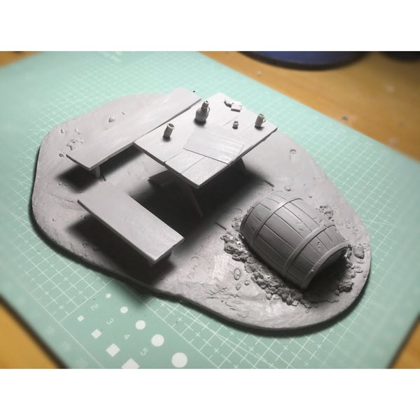 1/24 Military Vignette, Resin Model Diorama Kit, Military Theme, Unassembled and Unpainted