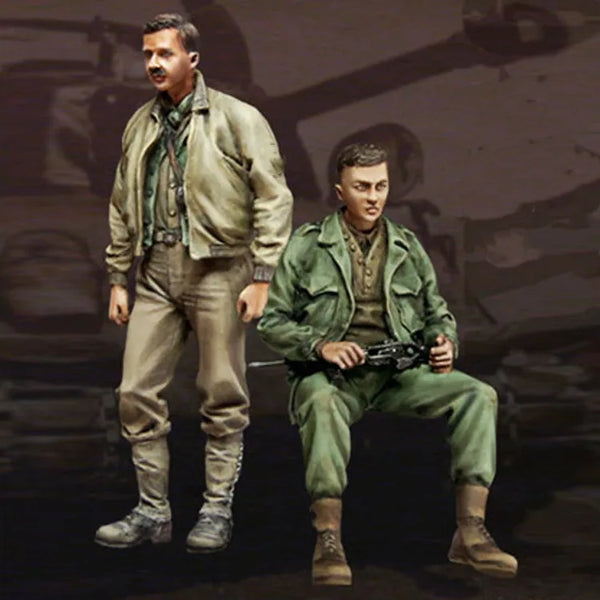 1/35 WWII US Infantry Resting, 6 Figures, Resin Model Figure Kit, Unassembled and Unpainted