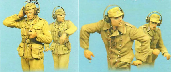 1/35 WWII German Military, 2 Figures, Resin Model Figure Kit, Unassembled and Unpainted