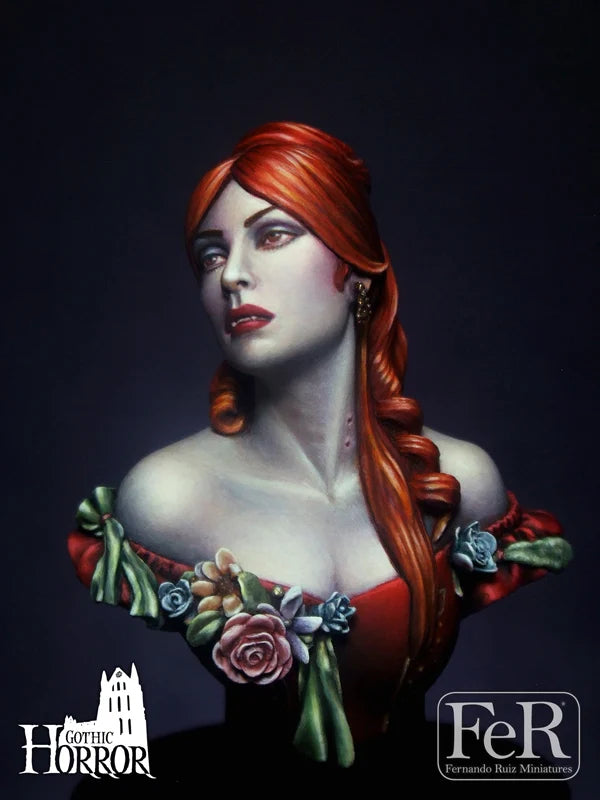 1/12 Female Vampire, Resin Model Bust Kit, Fantasy Theme, Unassembled and Unpainted