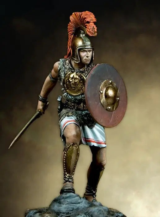 1/24 Ancient Spartan Warrior with Lion Breastplate, Resin Model Figure Kit, Unassembled and Unpainted