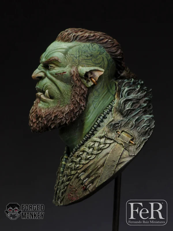 1/12 Norse Orc Hero Warrior, Resin Model Bust Kit, Fantasy Theme, Unassembled and Unpainted