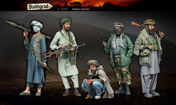 1/35 Cold War Afghan Rebels, 5 Figures, Resin Model Figure Kit, Unassembled and Unpainted