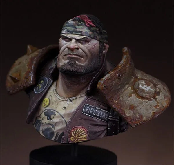 1/12 Scarred Military Officer, Resin Model Bust Kit, Sci-Fi Theme, Unassembled and Unpainted