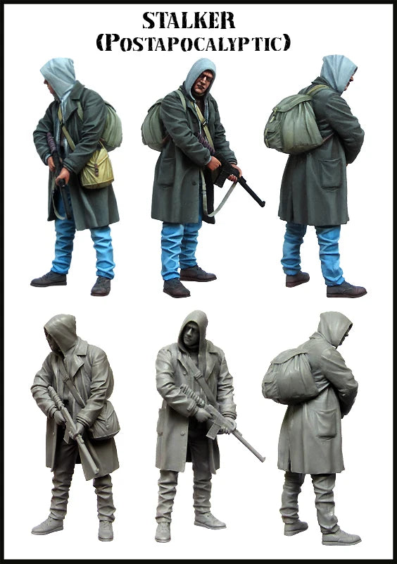 1/35 Modern STALKER Post-Apocalyptic Soldiers, 6 Figures, Resin Model Figure Kit, Unassembled and Unpainted