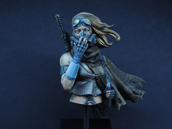 1/10 Post-Apocalyptic Warrior, Resin Model Bust Kit, Anime Theme, Unassembled and Unpainted