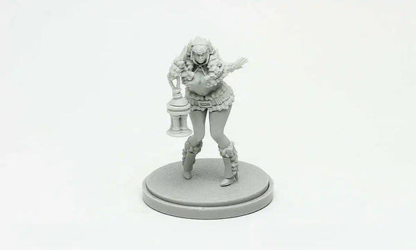 30mm Ram-Horned Fantasy Warrior, Resin Model Figure Kit, Fantasy Theme, Unassembled and Unpainted