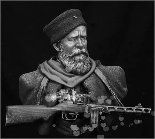 1/10 Cold War Soviet Military Commander, Resin Model Bust Kit, Unassembled and Unpainted