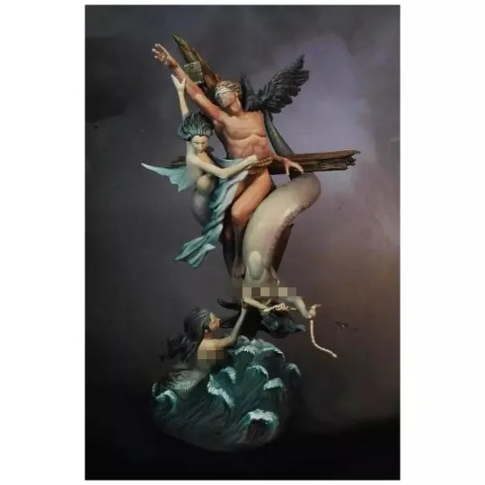 90mm Winged Sorceress with Greatsword, Resin Model Figure Kit, Unassembled and Unpainted