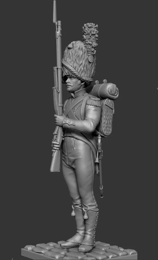 1/24 Female Warrior with Rifle and Spear, Resin Model Figure Kit, Fantasy Theme, Unassembled and Unpainted