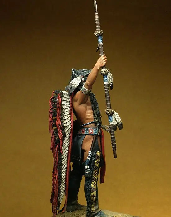 90mm Tribal Warrior, Resin Model Figure Kit, Fantasy Theme, Unassembled and Unpainted
