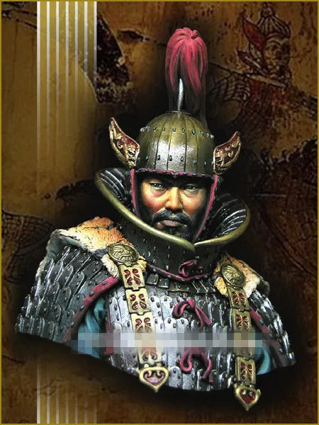 1/10 Bearded Viking Warrior with Horned Helmet, Resin Model Bust Kit, Fantasy Theme, Unassembled and Unpainted