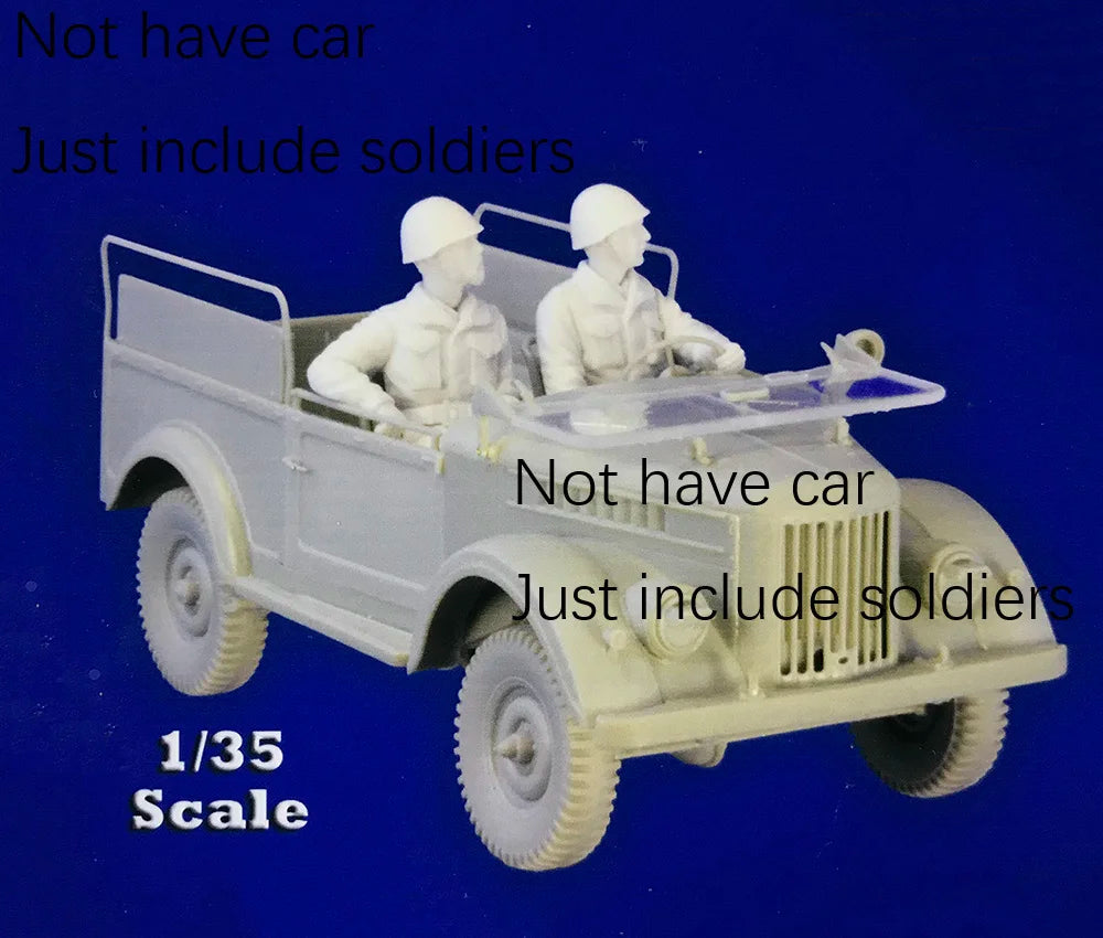 1/35 WWII US Driver Crew, 2 Figures, Resin Model Figure Kit, Unassembled and Unpainted