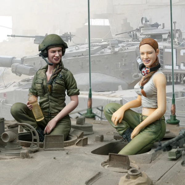 1/16 WWII Allied Military Personnel, 2 Figures, Resin Model Figure Kit, Unassembled and Unpainted