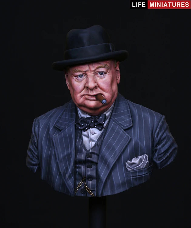 1/10 WWII British Winston Churchill, Resin Model Bust Kit, Unassembled and Unpainted