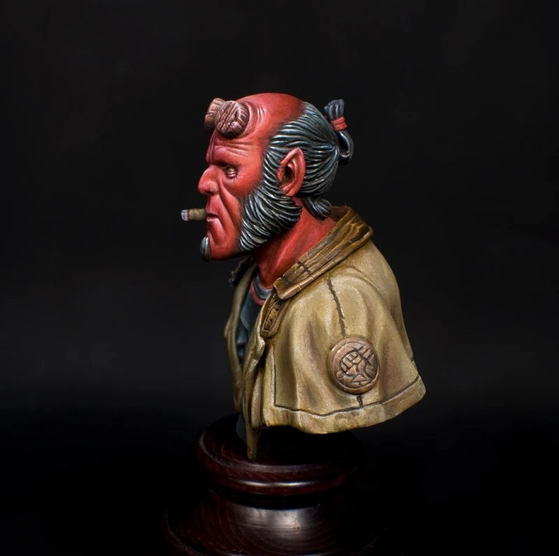 Demon Character, Resin Model Bust Kit, Fantasy Theme, Unassembled and Unpainted