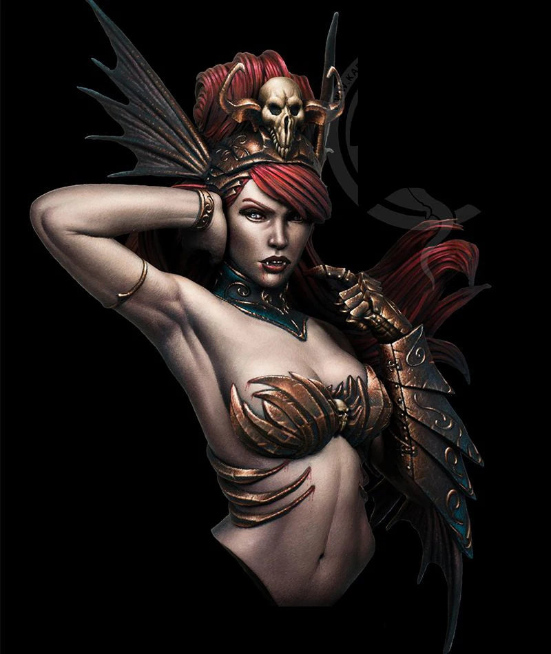1/10 Dark Fantasy Zombie Lady, Resin Model Bust Kit, Fantasy Theme, Unassembled and Unpainted